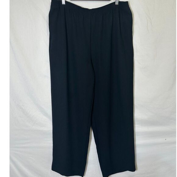 Karen Scott Pants - Karen Scott Women's Plus Size 18 Black Dress Pants Slash Pockets Hi Rise Black